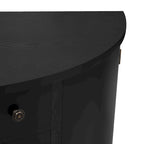 Curved Design Storage Cabinet made of Fraxinus Mandschuric Solid Wood Veneer, Adjustable Shelves