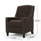 Roomfitters Classic Fabric Push Back Chair, Elegant Recliner for Living Room, Bedroom