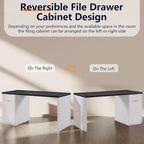 60  Modern Executive Desk, Wood Home Office Desk, Fluted Computer Desk