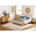 WAMPAT 3-Piece Modern Bedroom Furniture Set, Includes Sideboard Buffet Cabinet, Set of 2 Night Stands,