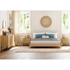 WAMPAT 3-Piece Modern Bedroom Furniture Set, Includes Sideboard Buffet Cabinet, Set of 2 Night Stands,