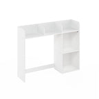 Furinno Classic Desktop Bookshelf Storage Hutch, Desk Organizer with 5 Shelves, White
