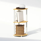 Furinno Turn-N-Tube 3-Tier Multipurpose Corner Shelf, Display Shelf
