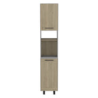 HomeRoots 82 Gray And Oak Wood Pantry Or Storage Closet - 15.75' X '82.05' X '13.58