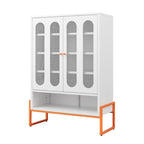 5.9H Foot Double-Sided Door Shoe Cabinet With Movable Double-Layer Partitions And Hollow Base Moisture-Proof And Seismic Design
