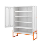 5.9H Foot Double-Sided Door Shoe Cabinet With Movable Double-Layer Partitions And Hollow Base Moisture-Proof And Seismic Design