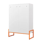 5.9H Foot Double-Sided Door Shoe Cabinet With Movable Double-Layer Partitions And Hollow Base Moisture-Proof And Seismic Design