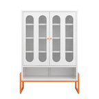 5.9H Foot Double-Sided Door Shoe Cabinet With Movable Double-Layer Partitions And Hollow Base Moisture-Proof And Seismic Design