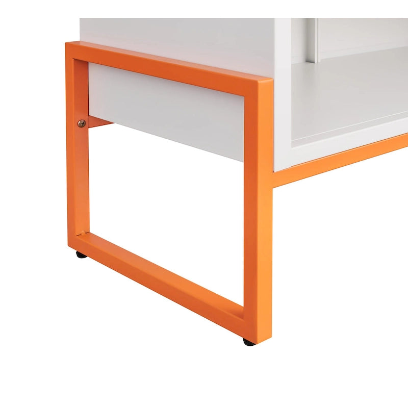 5.9H Foot Double-Sided Door Shoe Cabinet With Movable Double-Layer Partitions And Hollow Base Moisture-Proof And Seismic Design
