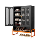 5.9H Foot Double-Sided Door Shoe Cabinet With Movable Double-Layer Partitions And Hollow Base Moisture-Proof And Seismic Design
