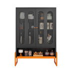 5.9H Foot Double-Sided Door Shoe Cabinet With Movable Double-Layer Partitions And Hollow Base Moisture-Proof And Seismic Design