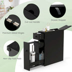 Costway Bathroom Floor Cabinet Toilet Narrow Storage Organizer with - See Details