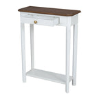 Marnie Two-tone 1-drawer Solid Wood Console Accent Table with Shelf by East at Main