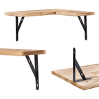 Wood Floating Shelves Set of XX, Wall Mounted Shelves for Bathroom Bedroom Living Room, and Kitchen Wall Decor 16*11.4in