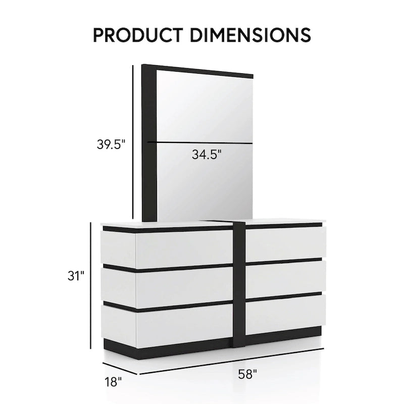 Furniture of America Conjira Modern 4-Piece White Wood Storage Bedroom Set