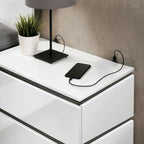Furniture of America Conjira Modern 4-Piece White Wood Storage Bedroom Set