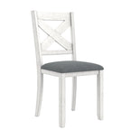 VECELO Solid Wood Dining Chairs with Linen Fabric Seating, Dining Chairs Set of 2/4/6