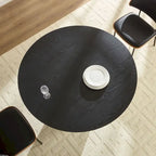 Elegant Farmhouse Round Dining Table with Adjustable Length and X-Base Be Used for Modern Dining Room