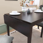 Elegant Farmhouse Round Dining Table with Adjustable Length and X-Base Be Used for Modern Dining Room