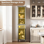 63 H Tall Bathroom Cabinet Storage, Narrow Storage Cabinet