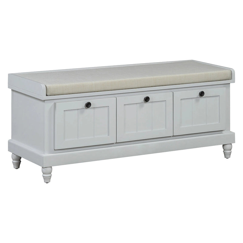 Shoe Bench with Lift Top Cushion Seat & Hidden Space, Entryway Shoe Storage Bench with 3 Drawers, Bedroom End of Bed Bench