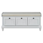 Shoe Bench with Lift Top Cushion Seat & Hidden Space, Entryway Shoe Storage Bench with 3 Drawers, Bedroom End of Bed Bench