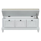 Shoe Bench with Lift Top Cushion Seat & Hidden Space, Entryway Shoe Storage Bench with 3 Drawers, Bedroom End of Bed Bench