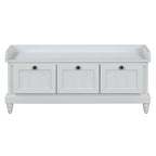 Shoe Bench with Lift Top Cushion Seat & Hidden Space, Entryway Shoe Storage Bench with 3 Drawers, Bedroom End of Bed Bench