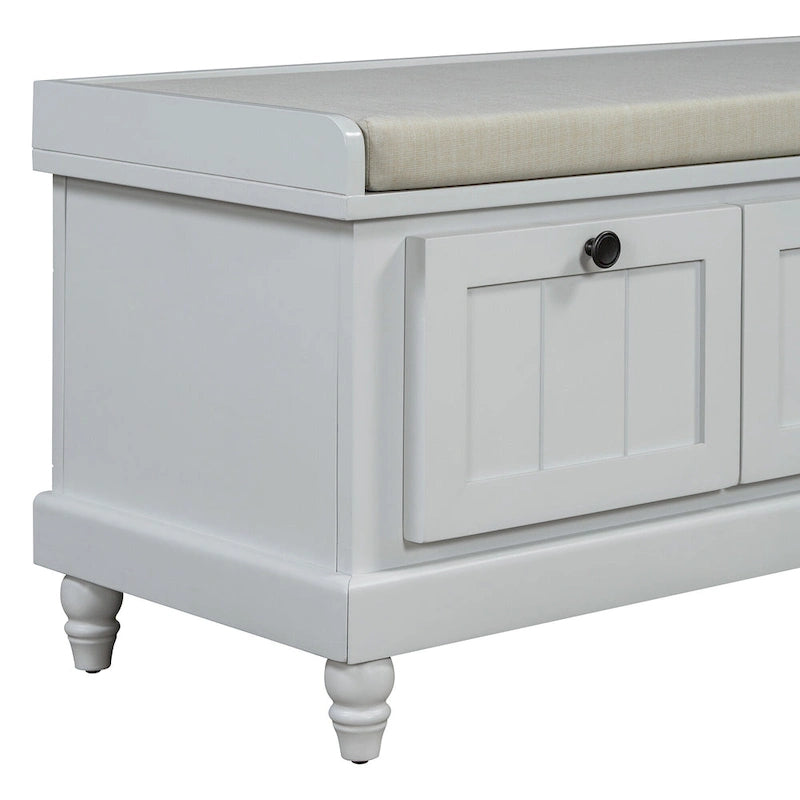 Shoe Bench with Lift Top Cushion Seat & Hidden Space, Entryway Shoe Storage Bench with 3 Drawers, Bedroom End of Bed Bench