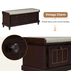 Shoe Bench with Lift Top Cushion Seat & Hidden Space, Entryway Shoe Storage Bench with 3 Drawers, Bedroom End of Bed Bench