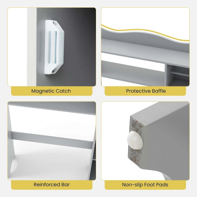 Costway Over the Toilet Storage Cabinet with Toilet Paper Holder