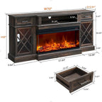 Fireplace TV Stand for 80 Inch TV, Entertainment Center,Media Console