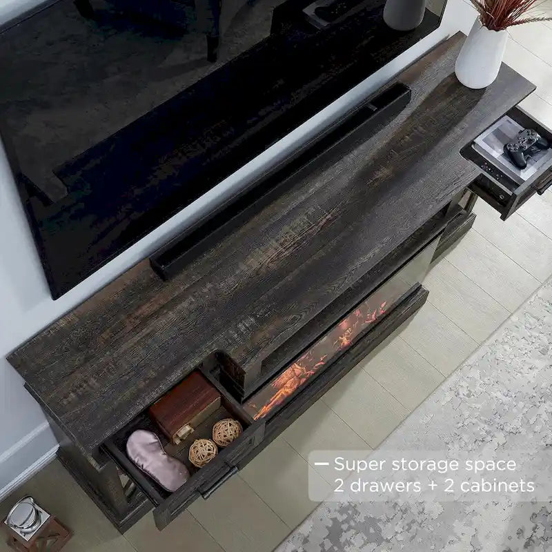 Fireplace TV Stand for 80 Inch TV, Entertainment Center,Media Console