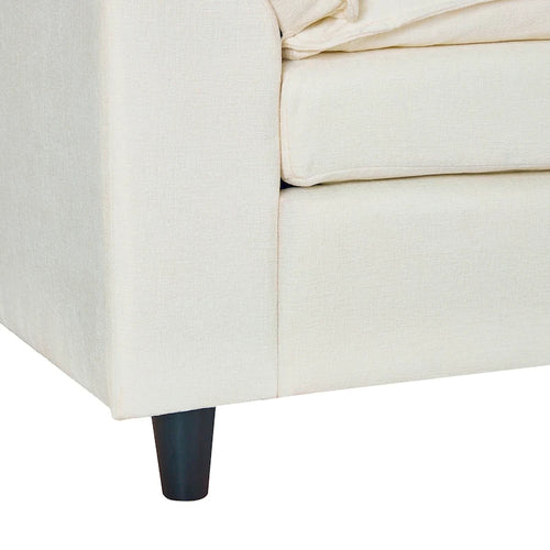 80.31 Linen 2-Seat Sofa with Hidden Compartment and Soft Armrests - Sturdy Rubberwood Legs