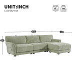 110 Modular Sectional Sofa, L-Shape Sofa with USB and Type-C Charger