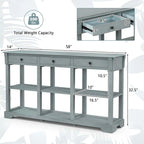 Costway 58 Long Sofa Table with Storage Retro Console Table with 3 - See Details