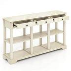Costway 58 Long Sofa Table with Storage Retro Console Table with 3 - See Details