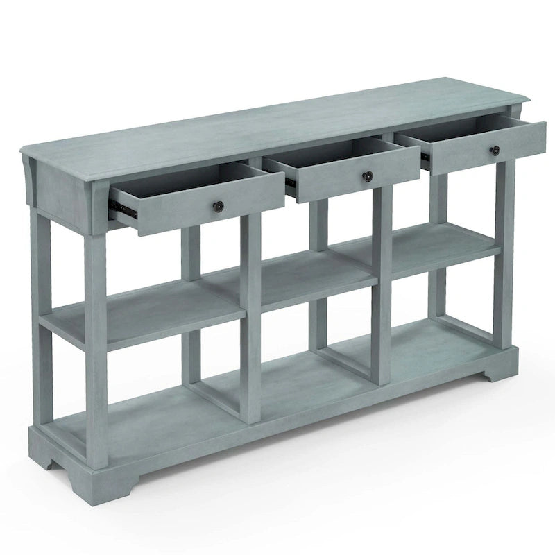 Costway 58 Long Sofa Table with Storage Retro Console Table with 3 - See Details