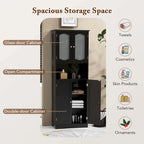 Costway 64.5 Tall Bathroom Cabinet with Tempered Glass Doors - See Details