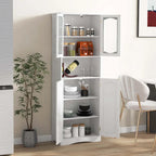 Costway 64.5 Tall Bathroom Cabinet with Tempered Glass Doors - See Details