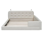 Upholstered Platform Bed with 2 Bulit-in Reading Lights