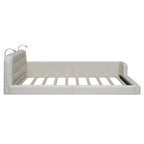 Upholstered Platform Bed with 2 Bulit-in Reading Lights