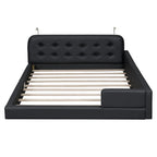 Upholstered Platform Bed with 2 Bulit-in Reading Lights