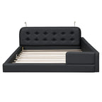 Upholstered Platform Bed with 2 Bulit-in Reading Lights