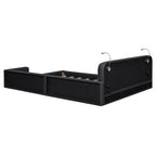 Upholstered Platform Bed with 2 Bulit-in Reading Lights