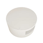 Double Layer Round Coffee Table Modern Center Table Vertical Striped Coffee Table with Storage Space, for Living Room