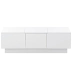 Modern Stylish Coffee Table Extendable Coffee Table with 2 Large Storage Compartments 2 Drawers, for Living Room