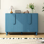 4-Door Buffet Cabinet with Storage, Wood Sideboard Cabinet with Unique Arc Handles and Adjustable Shelves for Dining Room