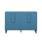 4-Door Buffet Cabinet with Storage, Wood Sideboard Cabinet with Unique Arc Handles and Adjustable Shelves for Dining Room