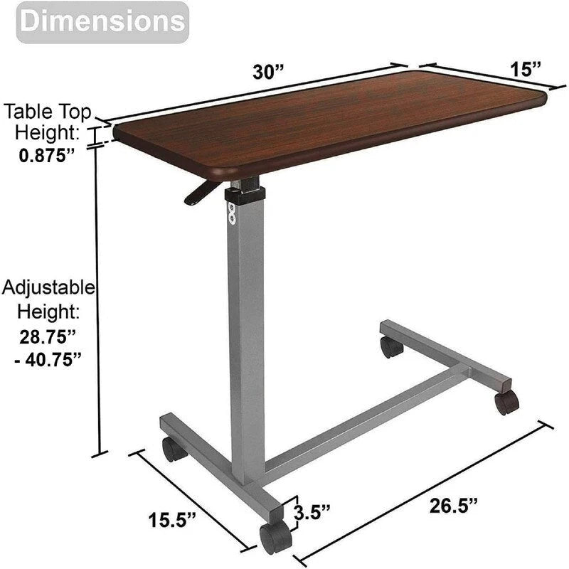 Adjustable Overbed Bedside Table